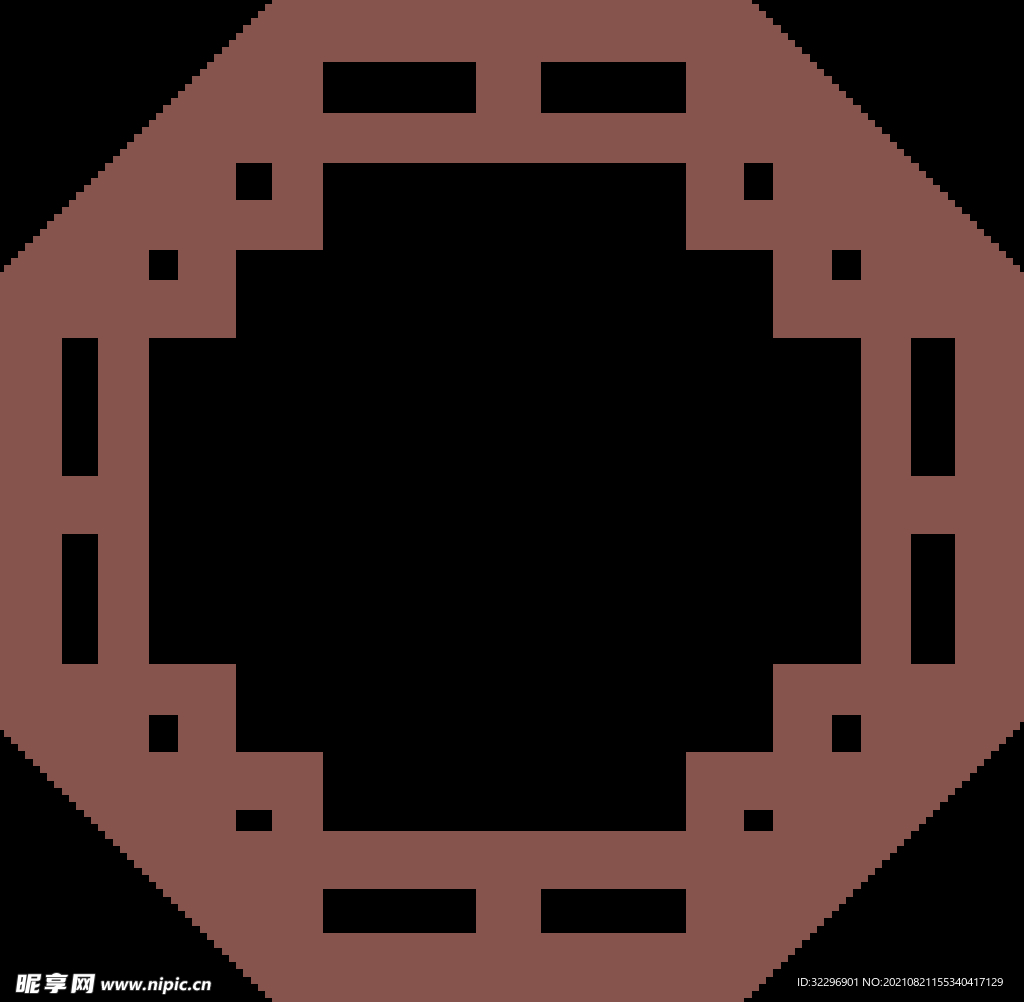  中国风中式窗花图案素材