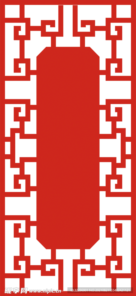  中国风中式窗花图案素材