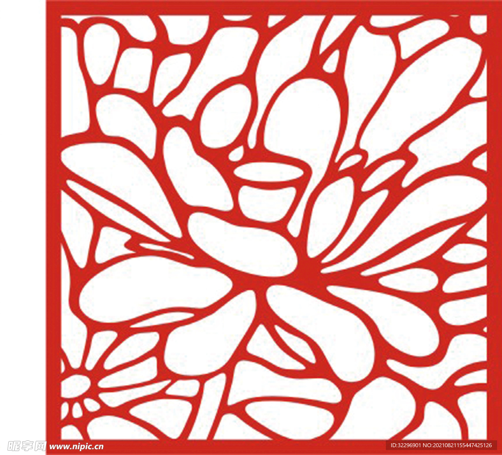  中国风中式窗花图案素材
