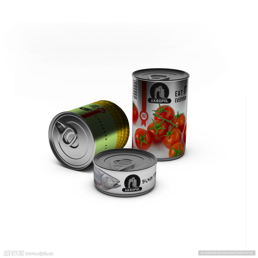 罐装食品包装样机