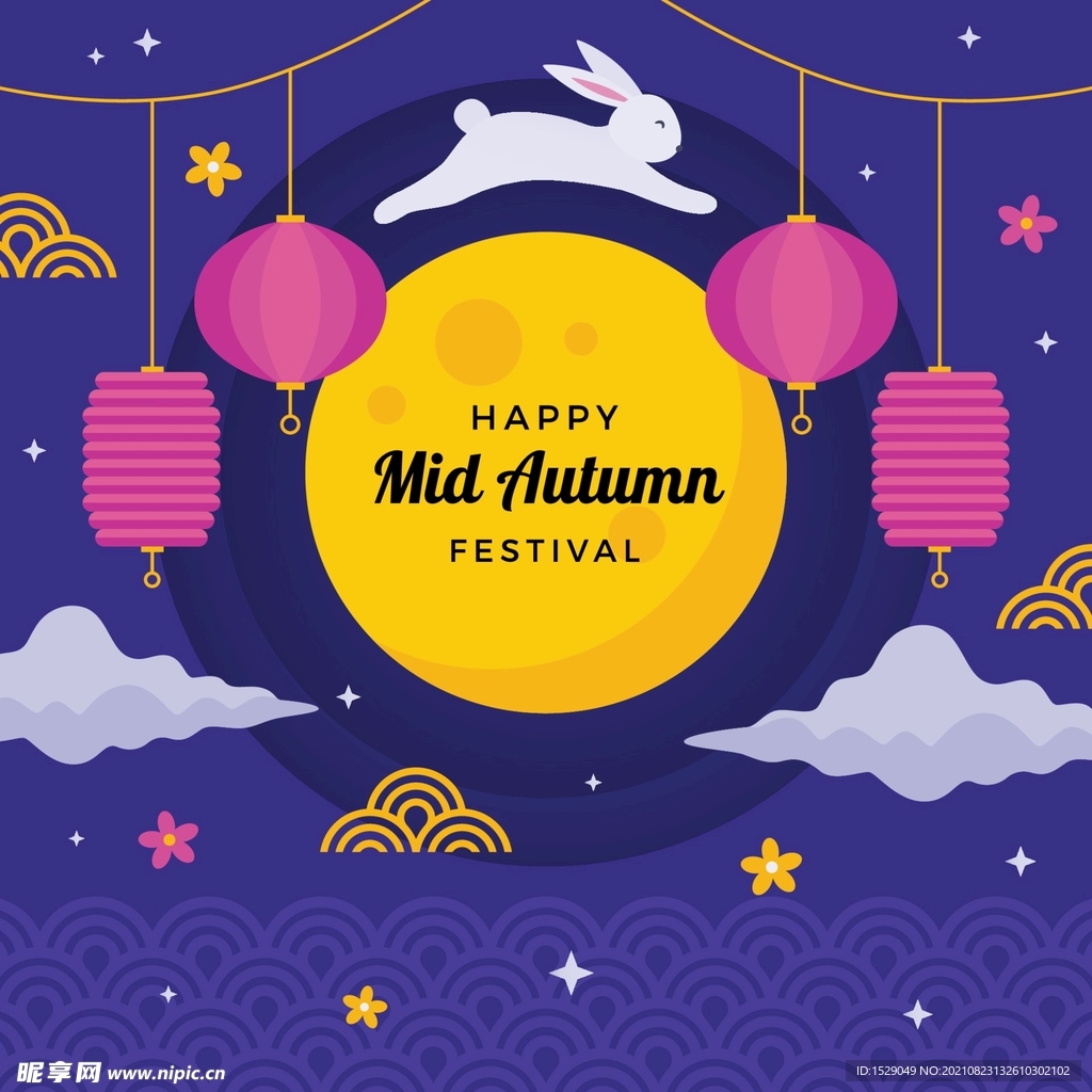 卡通中秋节 