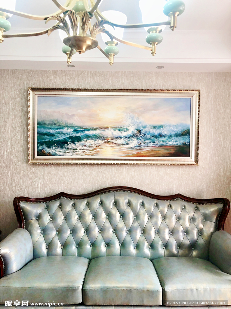 大海油画 