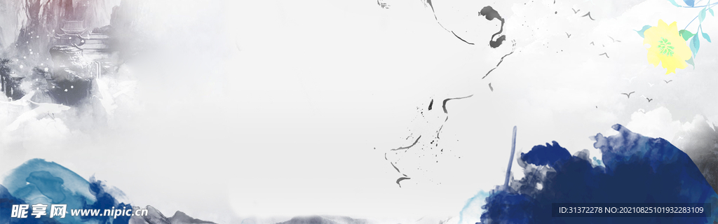 手绘古风插画背景图片 