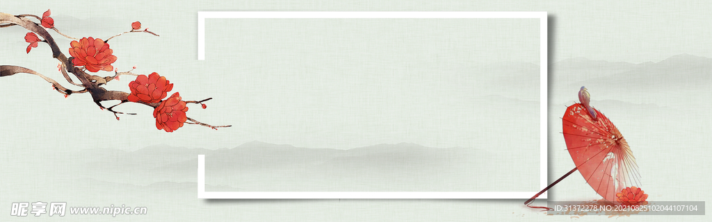  手绘古风插画背景图片 