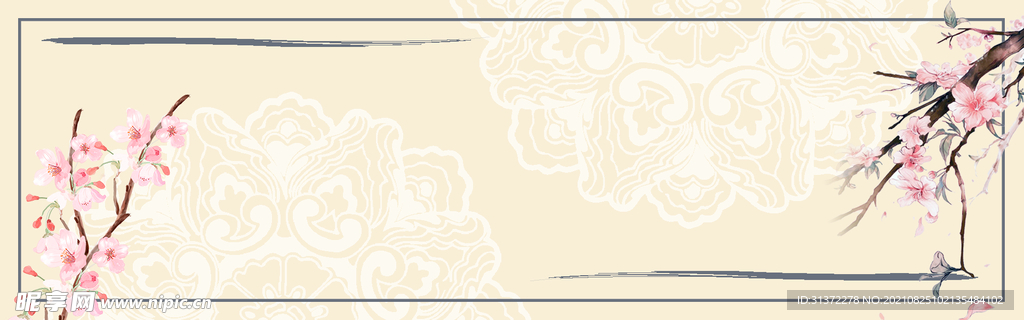  手绘古风插画背景图片 