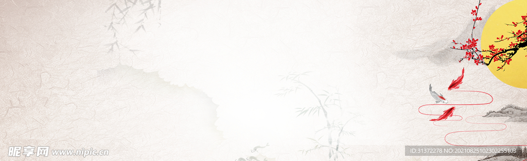   手绘古风插画背景图片 