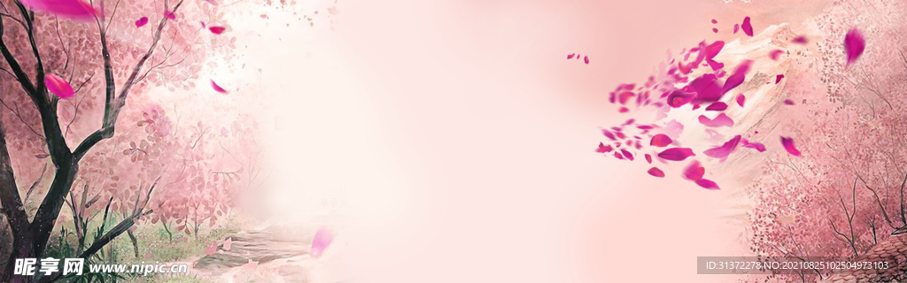 手绘古风插画背景图片 