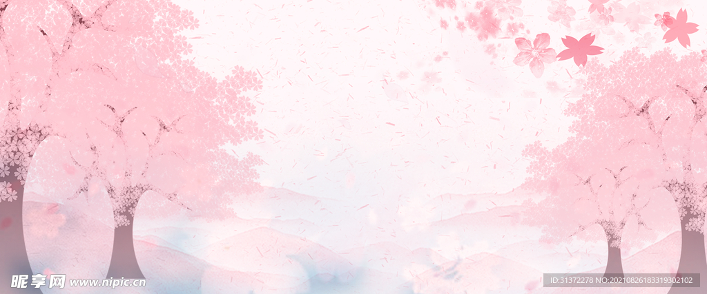 手绘古风插画背景图片