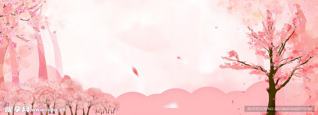  手绘古风插画背景图片