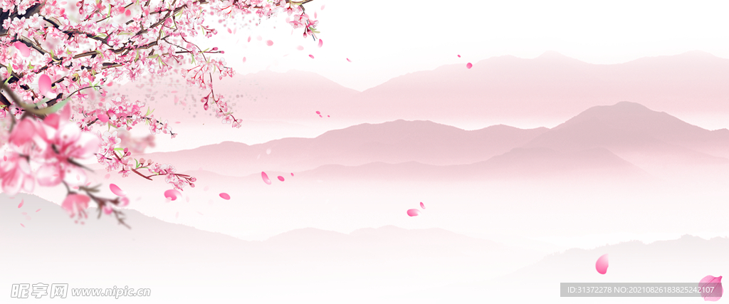  手绘古风插画背景图片