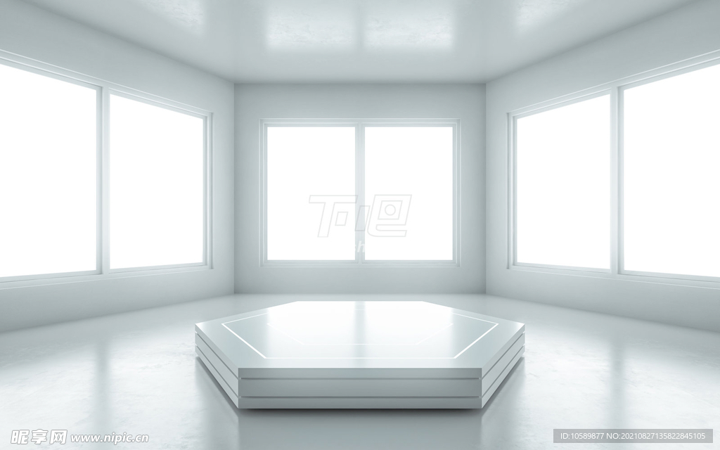 白色科技立体背景