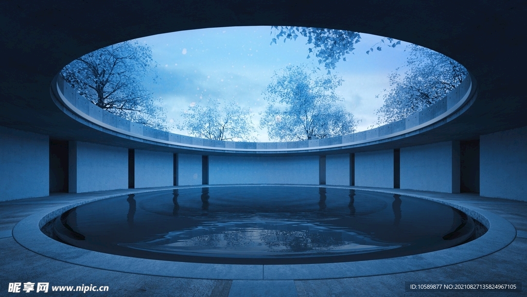 蓝色科技立体背景