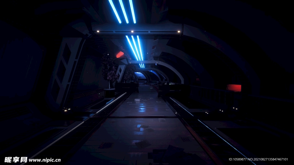 蓝色科技立体背景