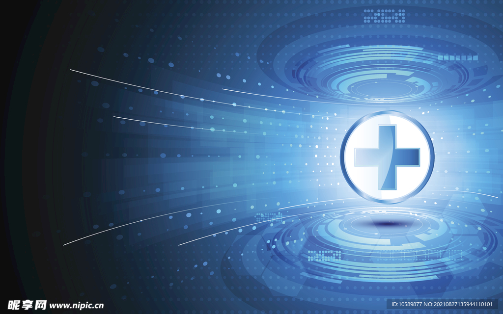 蓝色科幻医疗背景