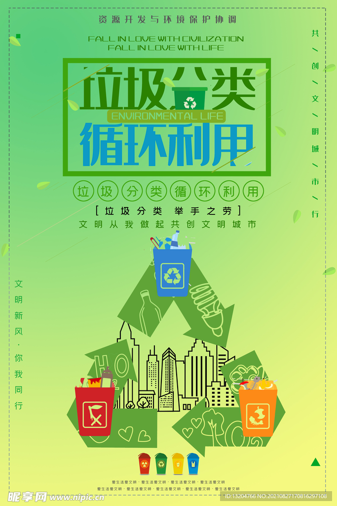 垃圾分类海报素材