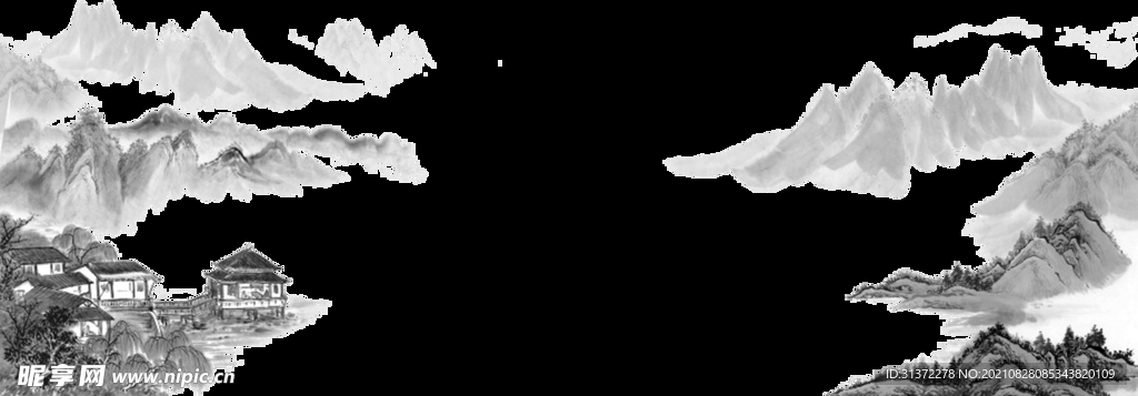  手绘古风插画背景图片 