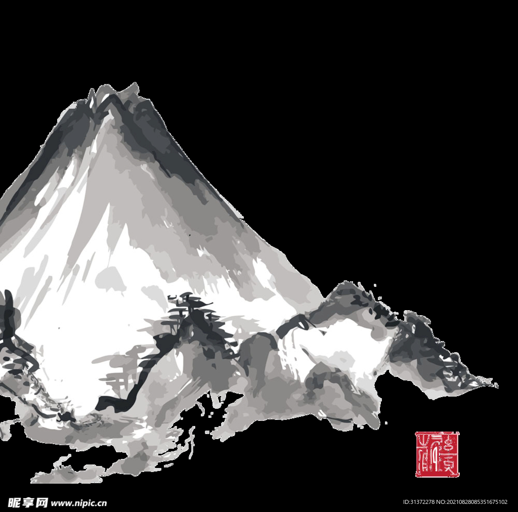 手绘古风插画背景图片 