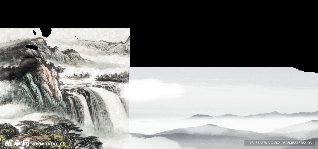 手绘古风插画背景图片 