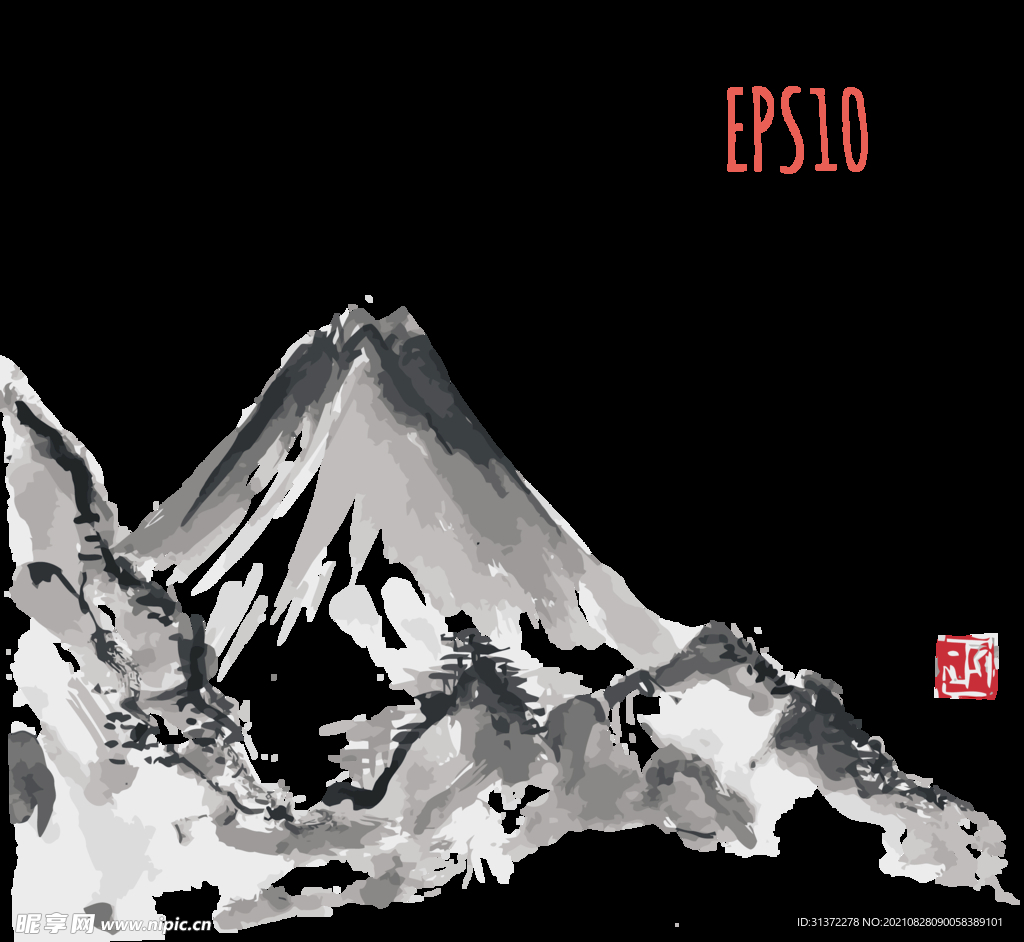  手绘古风插画背景图片 