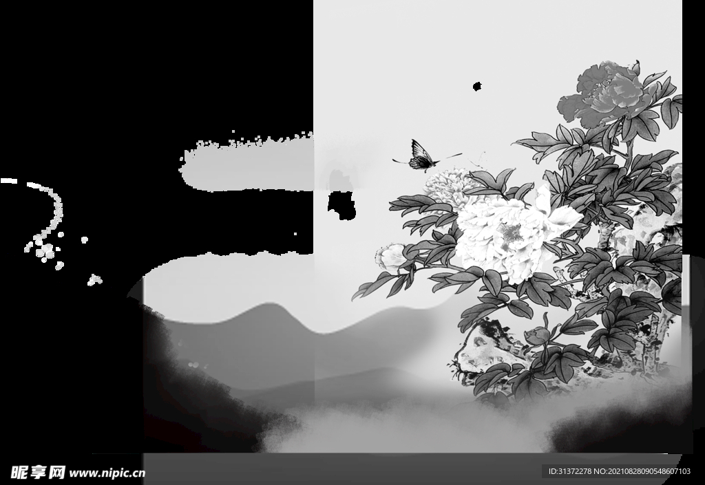 手绘古风插画背景图片 