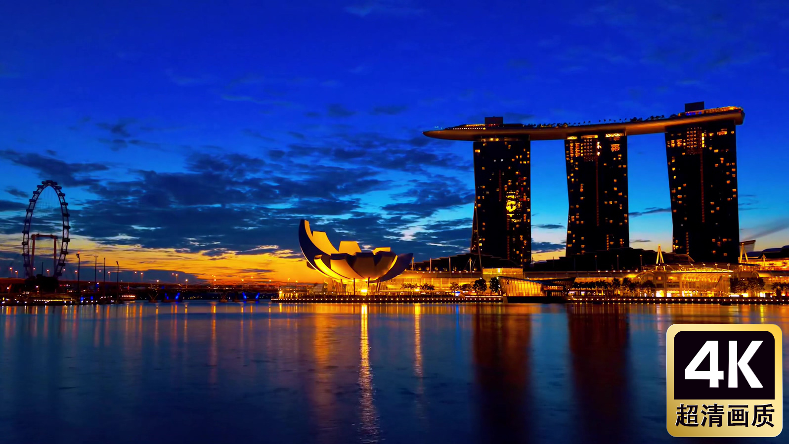 海滨城市24小时交替景色