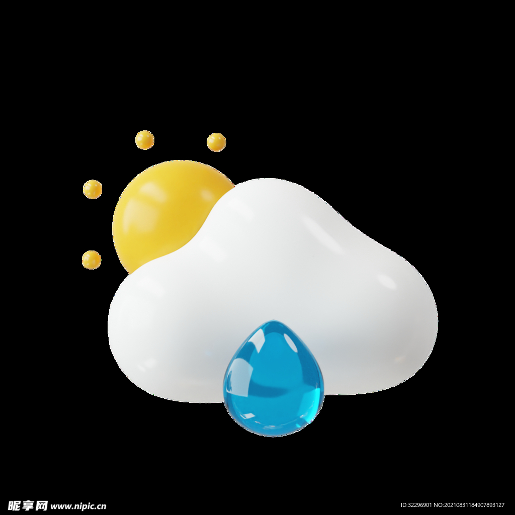 3D图标素材天气