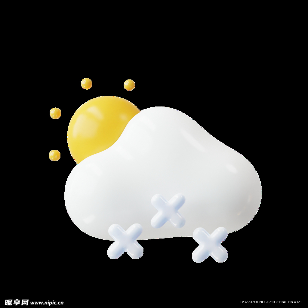 3D图标素材天气