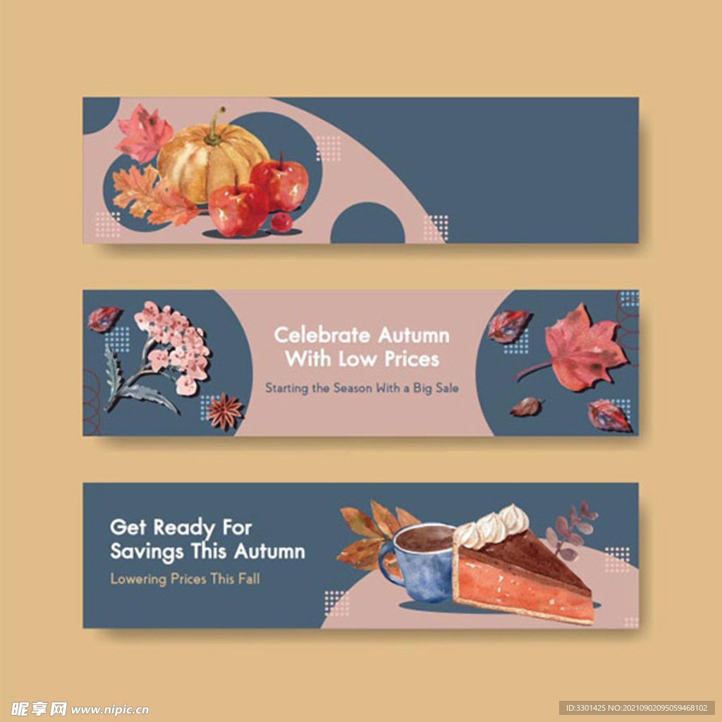 秋季横幅模板 