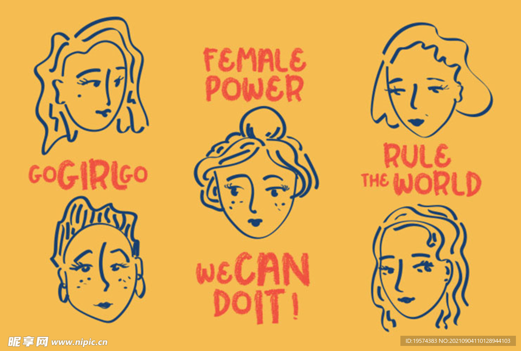 潮流嘻哈女孩女友T恤印花