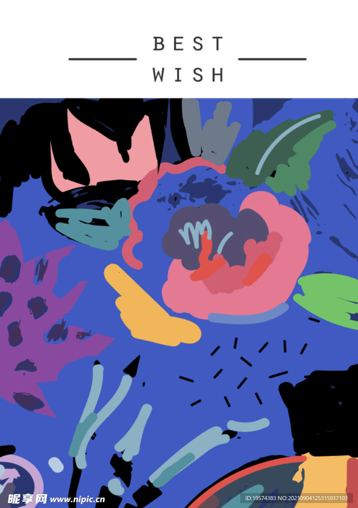 抽象大气简约T恤印花短袖