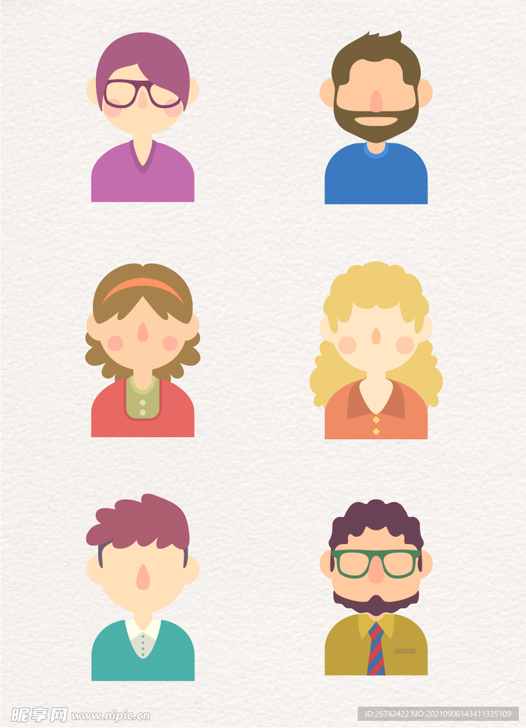 扁平化人物头像