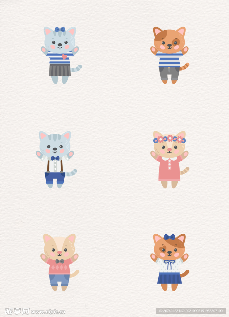 扁平化卡通猫猫