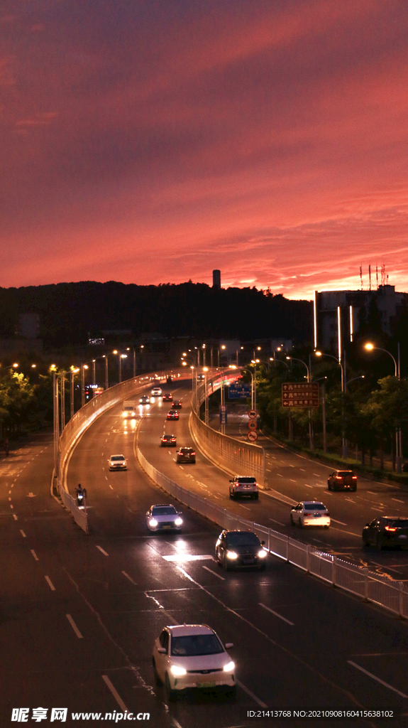 夜晚城市风景  