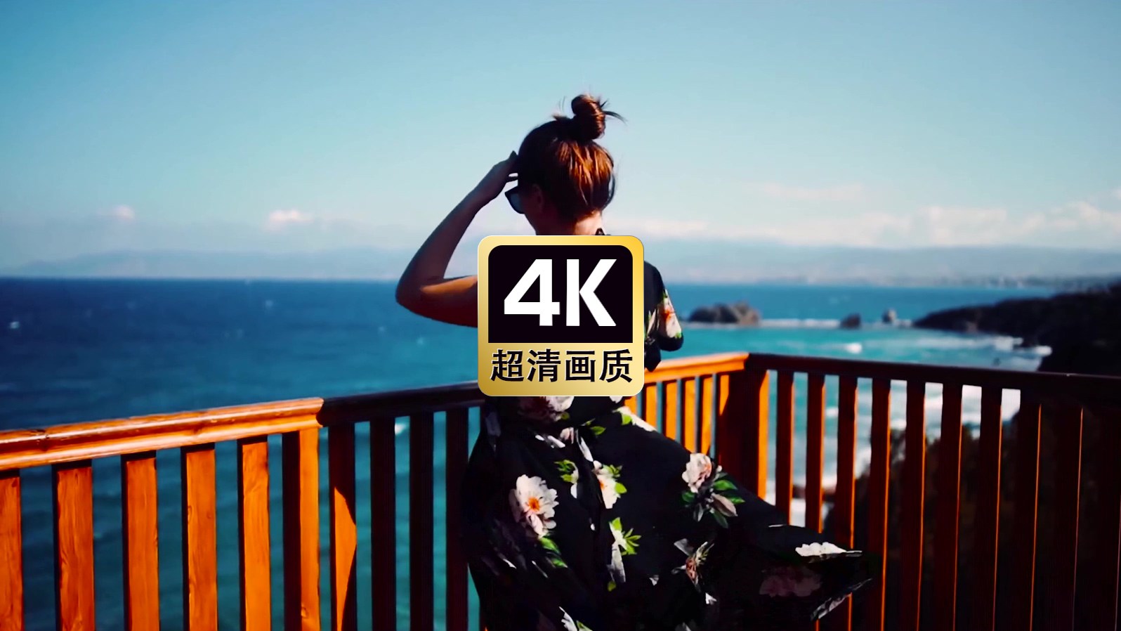 海边看海的美女