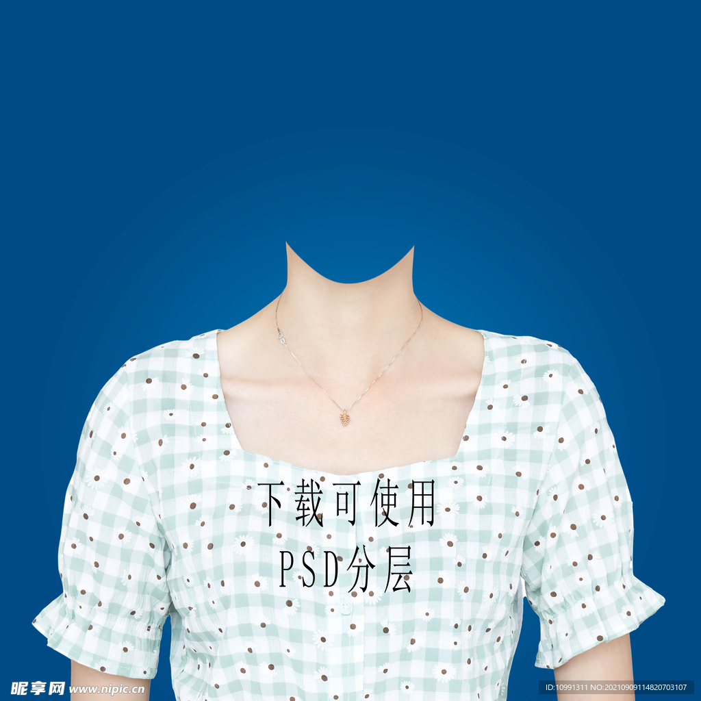 女款休闲V领衣服素材