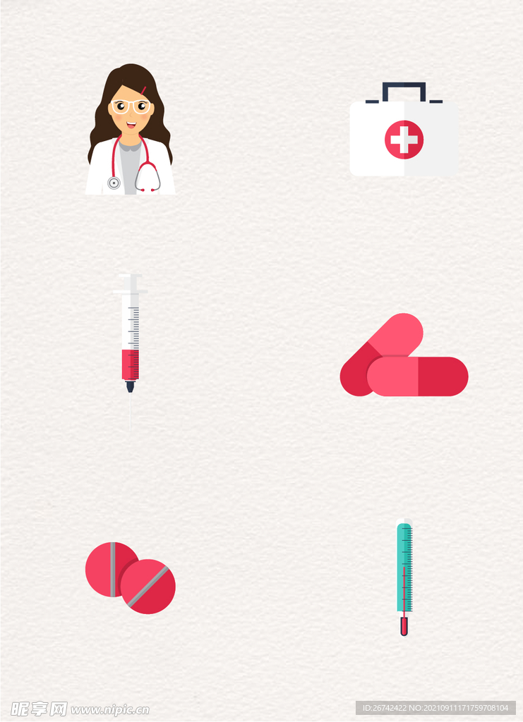 扁平化医疗小图标