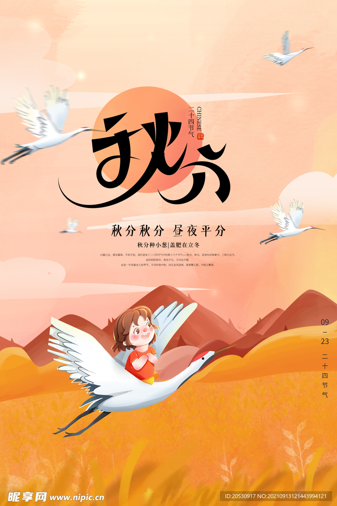 秋分节气海报