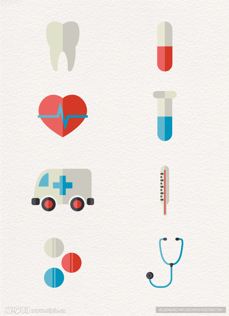 扁平化医疗小图标