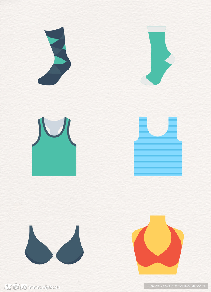 扁平化卡通衣服