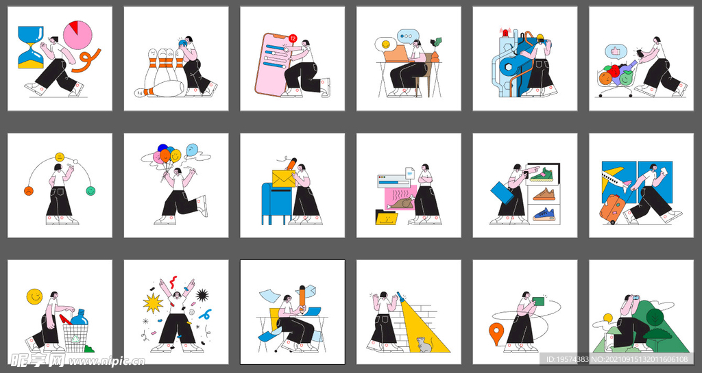 pptai插图女孩运动生活