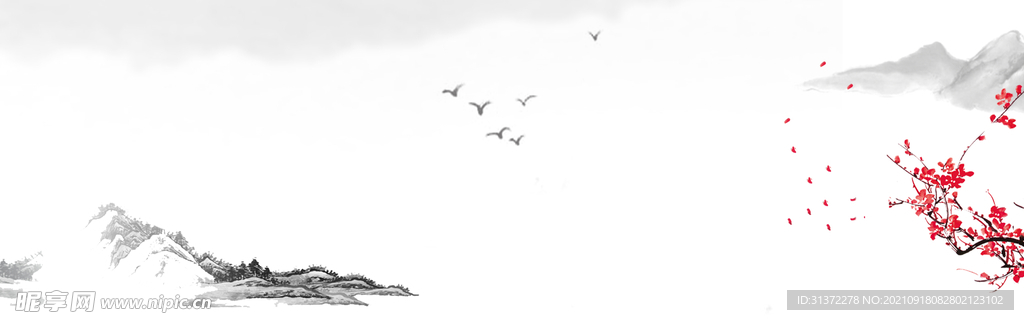 手绘古风插画背景图片