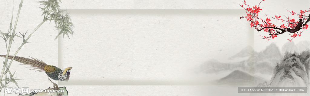   手绘古风插画背景图片