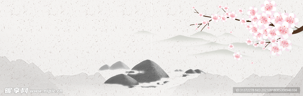  手绘古风插画背景图片