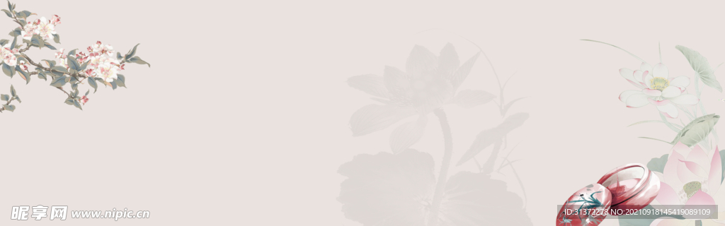   手绘古风插画背景图片