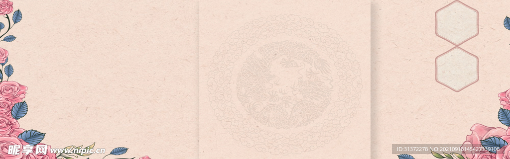   手绘古风插画背景图片