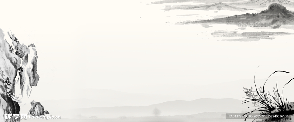  手绘古风插画背景图片