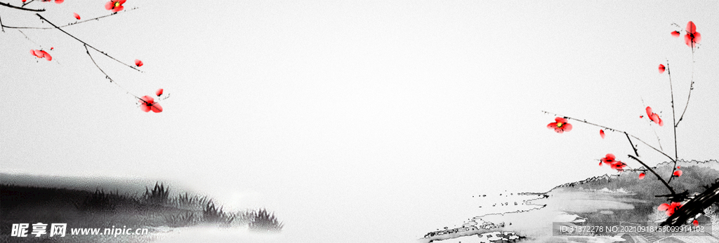  手绘古风插画背景图片