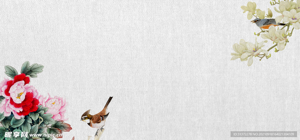  手绘古风插画背景图片