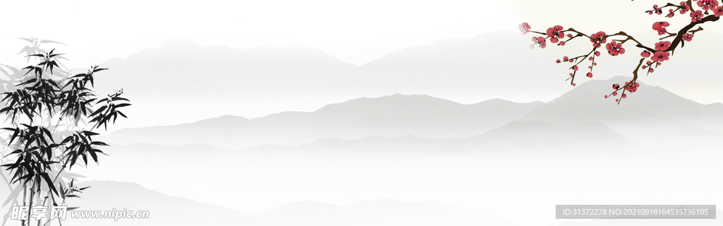  手绘古风插画背景图片