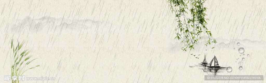   手绘古风插画背景图片